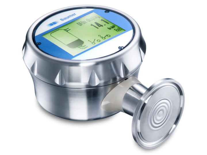 CombiPress – Pressure and continuous level measurement – PFMH – Hydrostatic level sensor with hygienic connection and touch screen – Pressure sensor with hygienic connection and touch screen – Pressure sensor with flush clamping connection and touch screen
